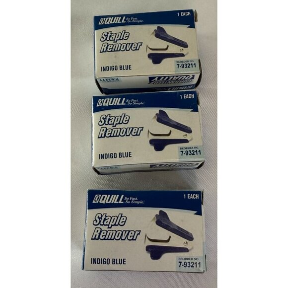 3 Pack - Quill Brand Heavy Duty Staple Remover Indigo Blue NIB - Picture 2 of 5